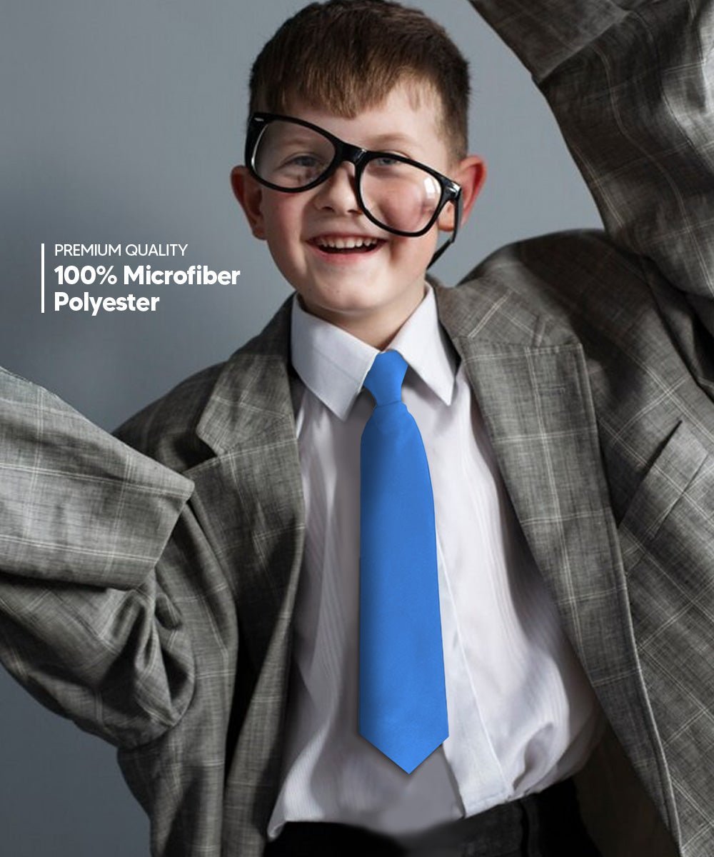 Boy's Solid Clip Necktie by Vittorio Farina (boys clip royal 16in) for Independent Retail Stores by Dubal Brothers