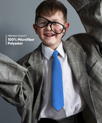 Boy's Solid Clip Necktie by Vittorio Farina (boys clip royal 16in) for Independent Retail Stores by Dubal Brothers