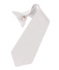 Boy's Solid Clip Necktie by Vittorio Farina (boys clip white 16in) for Independent Retail Stores by Dubal Brothers