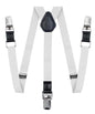 Boy's Solid Silver Clip End Suspender by Vittorio Farina (boys - suspender - white) for Independent Retail Stores by Dubal Brothers