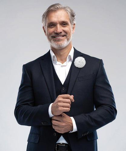 Carnation Flower Lapel Pin by Vittorio Vico (car - 002) for Independent Retail Stores by Dubal Brothers