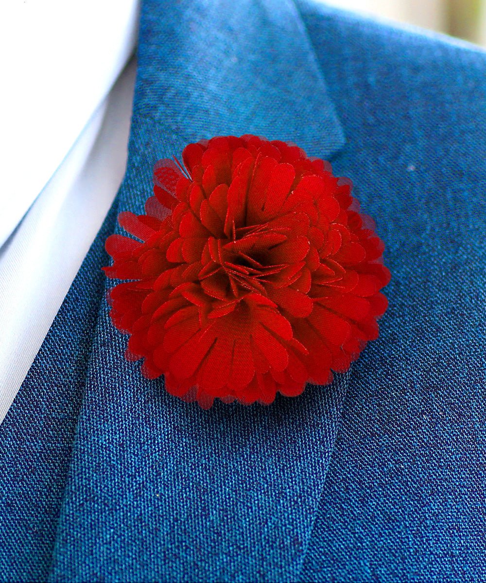 Carnation Flower Lapel Pin by Vittorio Vico (car - 003) for Independent Retail Stores by Dubal Brothers