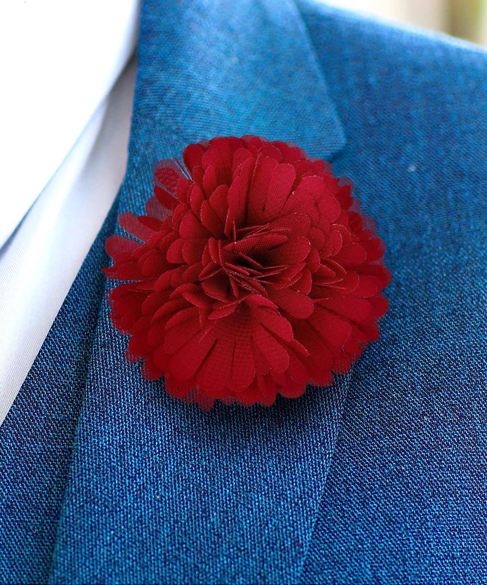 Carnation Flower Lapel Pin by Vittorio Vico (car - 004) for Independent Retail Stores by Dubal Brothers