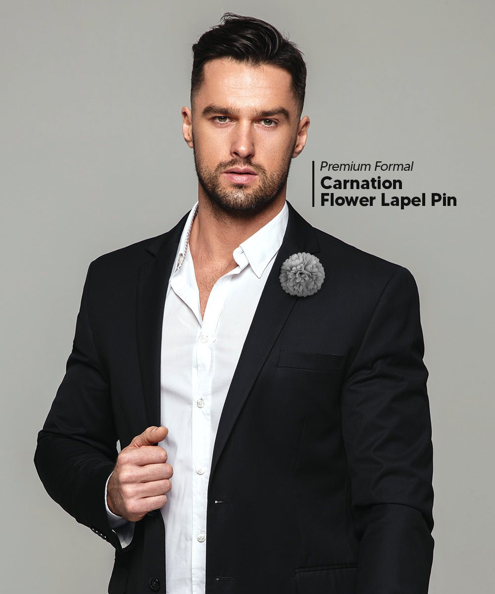 Carnation Flower Lapel Pin by Vittorio Vico (car - 007) for Independent Retail Stores by Dubal Brothers