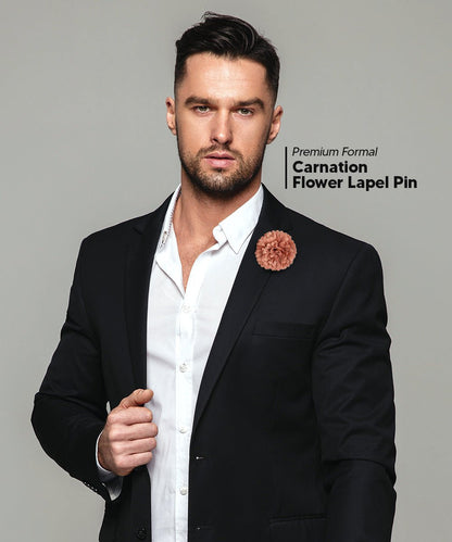 Carnation Flower Lapel Pin by Vittorio Vico (car - 008) for Independent Retail Stores by Dubal Brothers