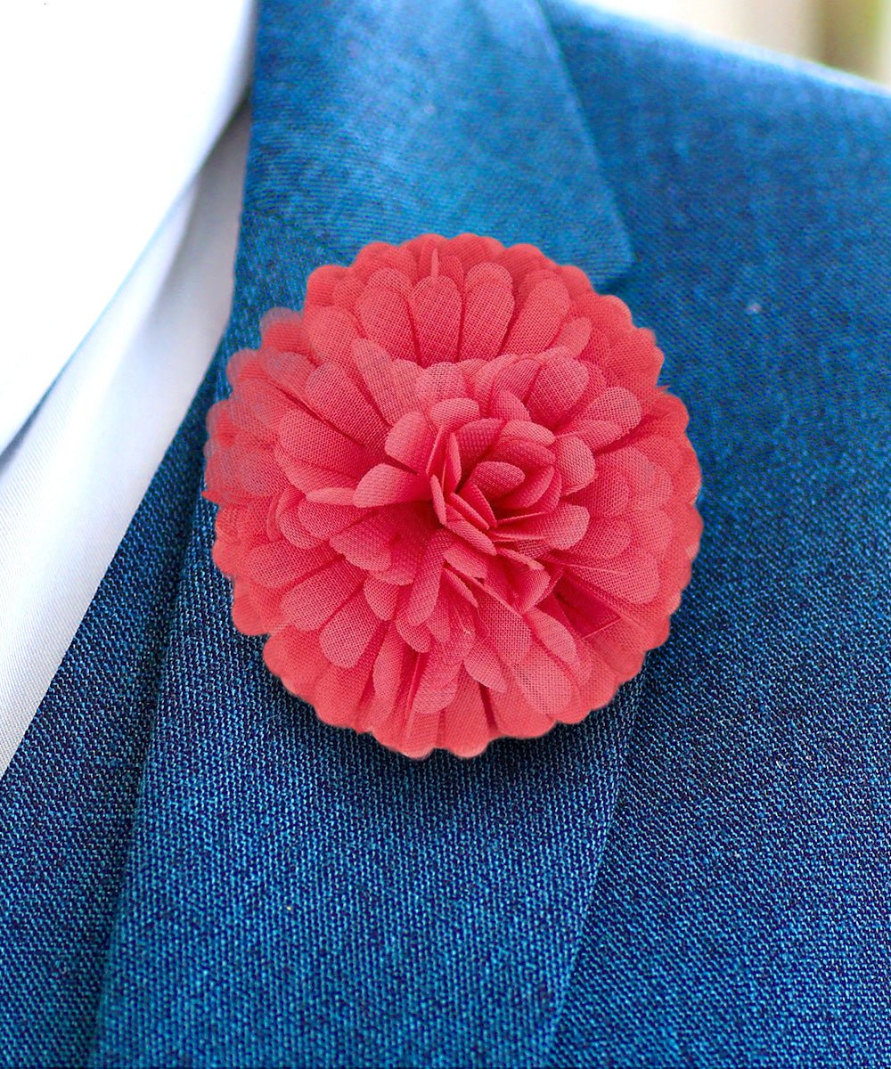 Carnation Flower Lapel Pin by Vittorio Vico (car - 009) for Independent Retail Stores by Dubal Brothers