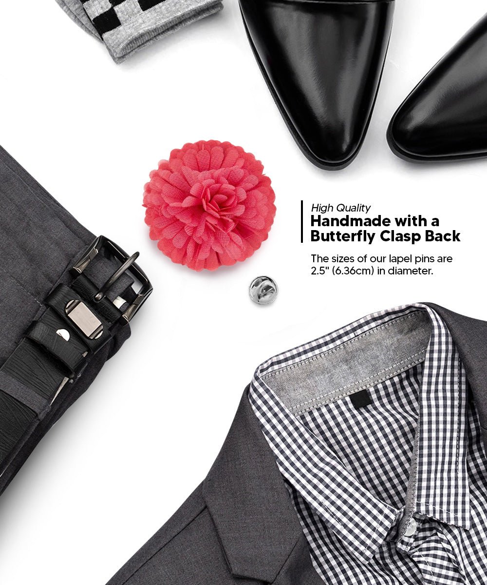 Carnation Flower Lapel Pin by Vittorio Vico (car - 009) for Independent Retail Stores by Dubal Brothers