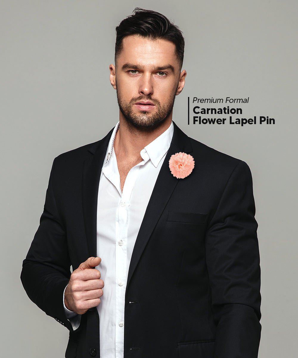 Carnation Flower Lapel Pin by Vittorio Vico (car - 010) for Independent Retail Stores by Dubal Brothers