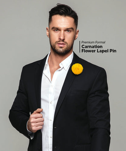 Carnation Flower Lapel Pin by Vittorio Vico (car - 011) for Independent Retail Stores by Dubal Brothers