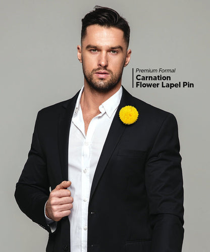 Carnation Flower Lapel Pin by Vittorio Vico (car - 012) for Independent Retail Stores by Dubal Brothers