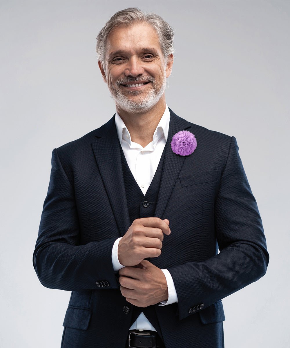 Carnation Flower Lapel Pin by Vittorio Vico (car - 013) for Independent Retail Stores by Dubal Brothers