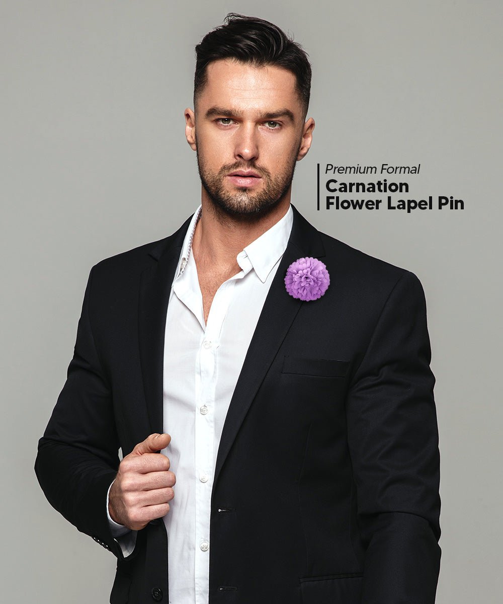Carnation Flower Lapel Pin by Vittorio Vico (car - 013) for Independent Retail Stores by Dubal Brothers