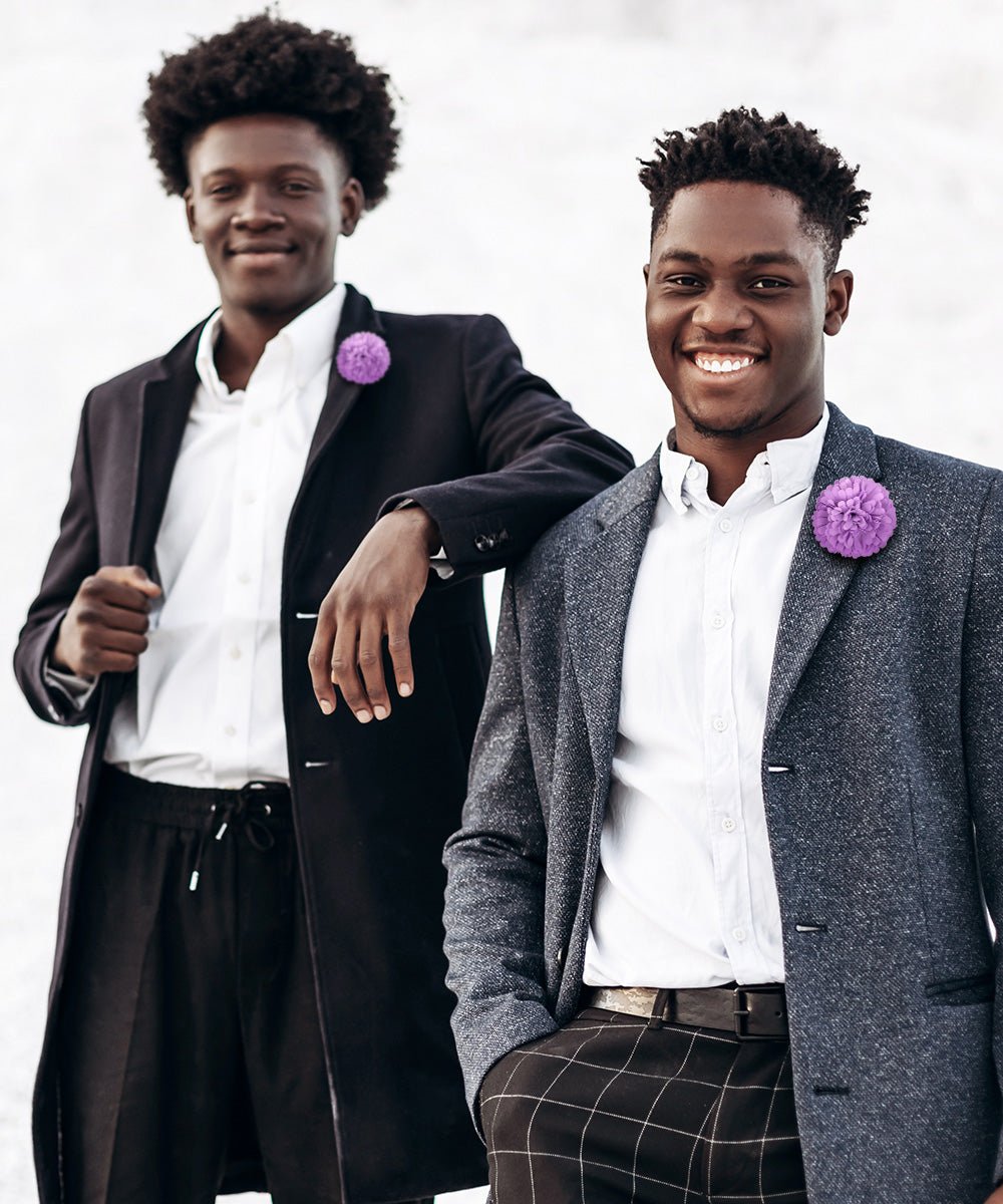 Carnation Flower Lapel Pin by Vittorio Vico (car - 013) for Independent Retail Stores by Dubal Brothers