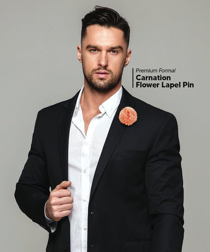 Carnation Flower Lapel Pin by Vittorio Vico (car - 014) for Independent Retail Stores by Dubal Brothers
