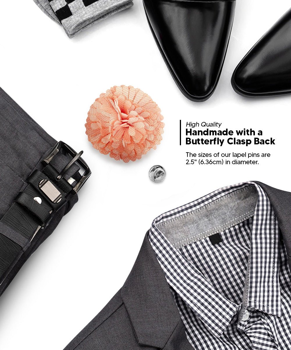 Carnation Flower Lapel Pin by Vittorio Vico (car - 014) for Independent Retail Stores by Dubal Brothers