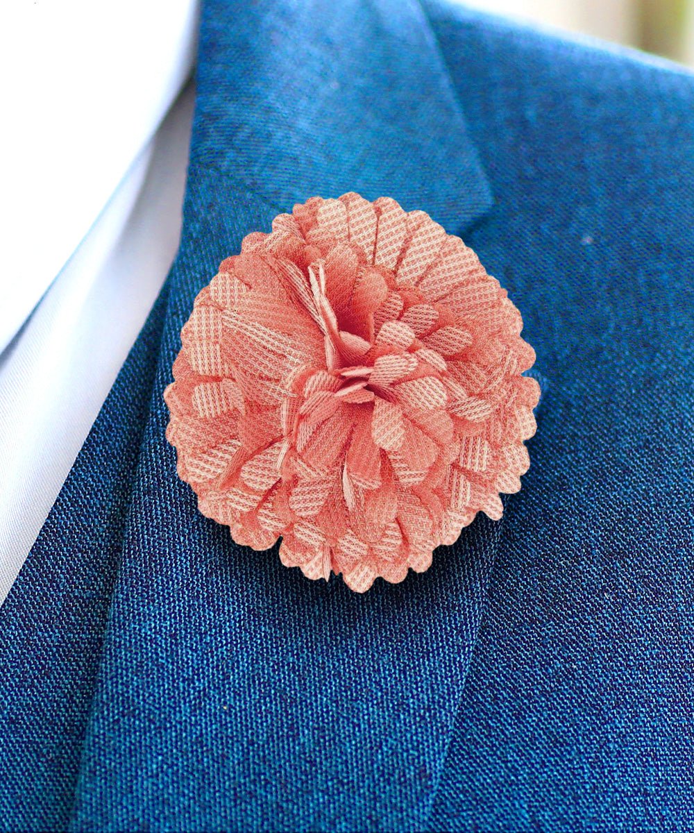 Carnation Flower Lapel Pin by Vittorio Vico (car - 015) for Independent Retail Stores by Dubal Brothers