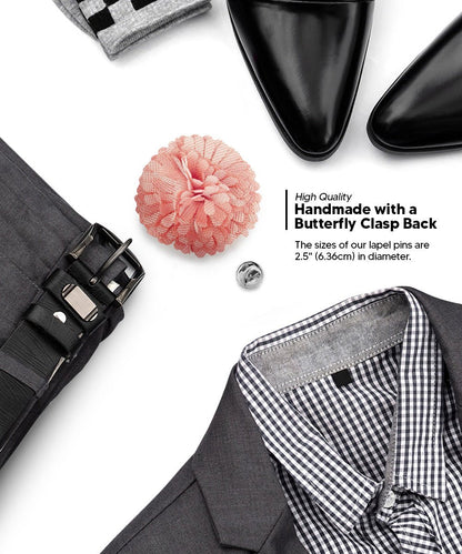 Carnation Flower Lapel Pin by Vittorio Vico (car - 015) for Independent Retail Stores by Dubal Brothers