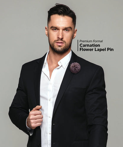 Carnation Flower Lapel Pin by Vittorio Vico (car - 016) for Independent Retail Stores by Dubal Brothers