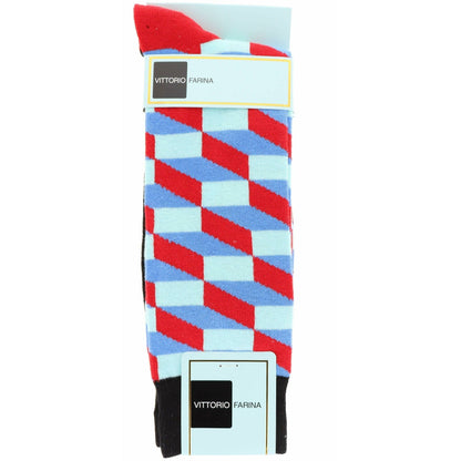 Checker Design Dress Socks by Vittorio Farina (sab - 211 - 6) for Independent Retail Stores by Dubal Brothers