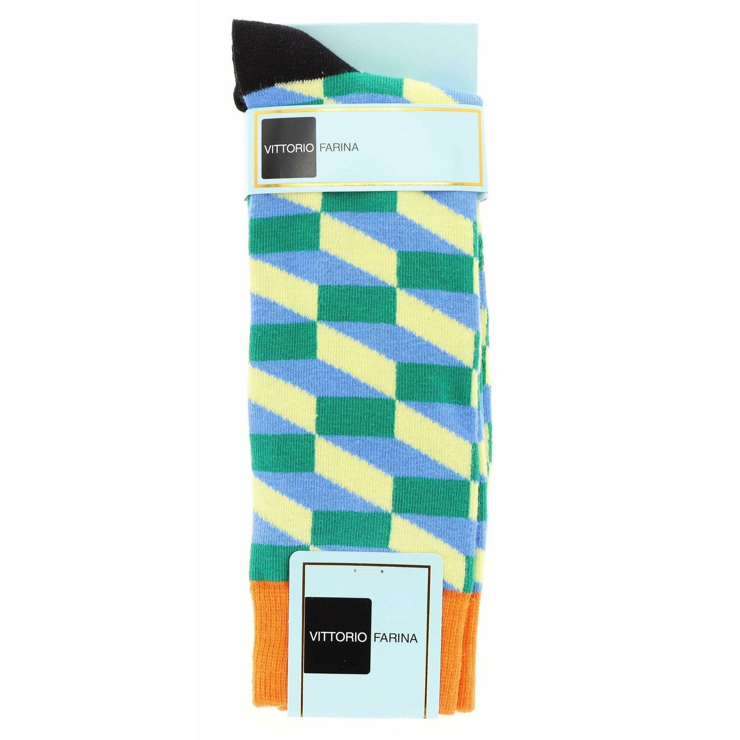 Checker Design Dress Socks by Vittorio Farina (sab - 213 - 6) for Independent Retail Stores by Dubal Brothers