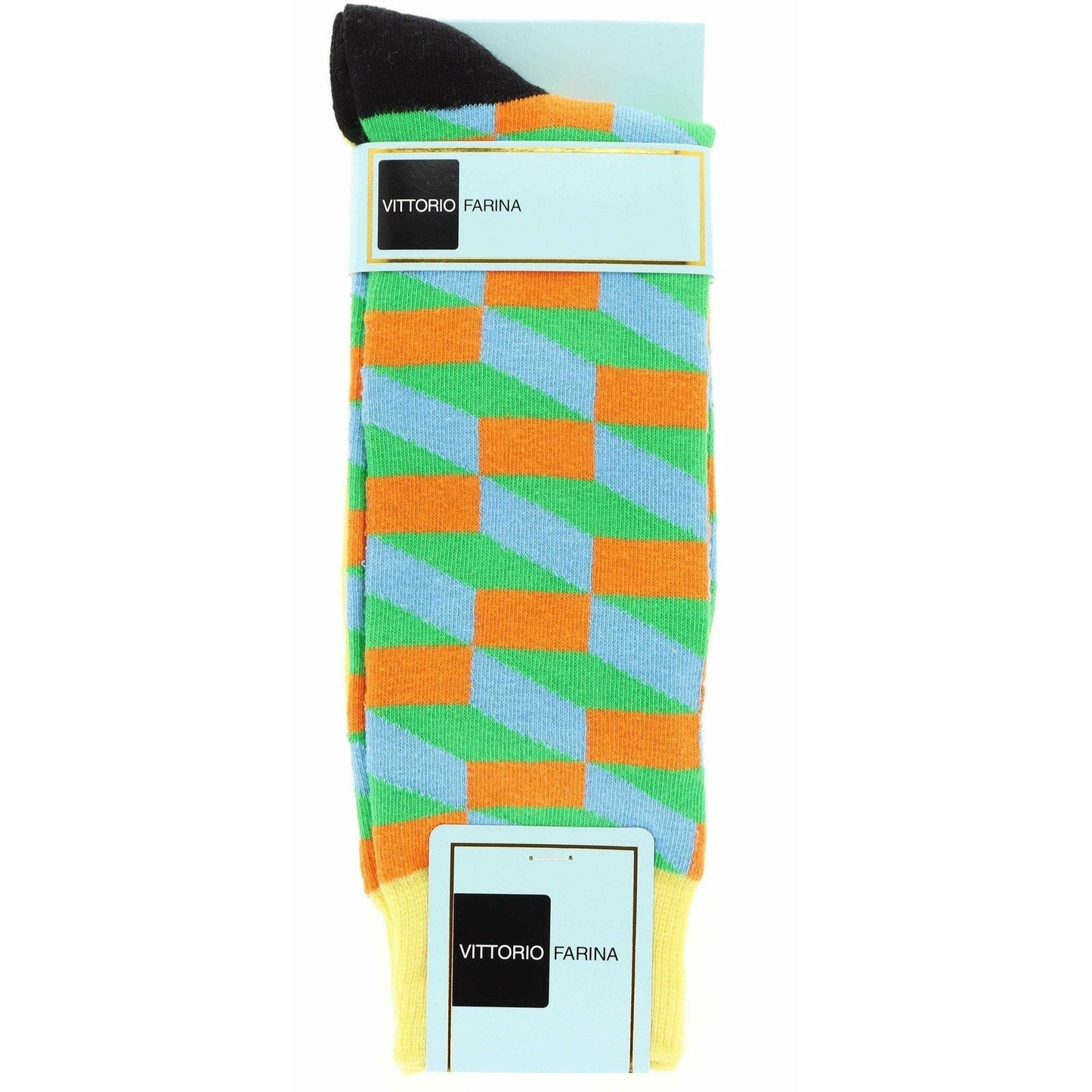 Checker Design Dress Socks by Vittorio Farina (sab - 214 - 6) for Independent Retail Stores by Dubal Brothers