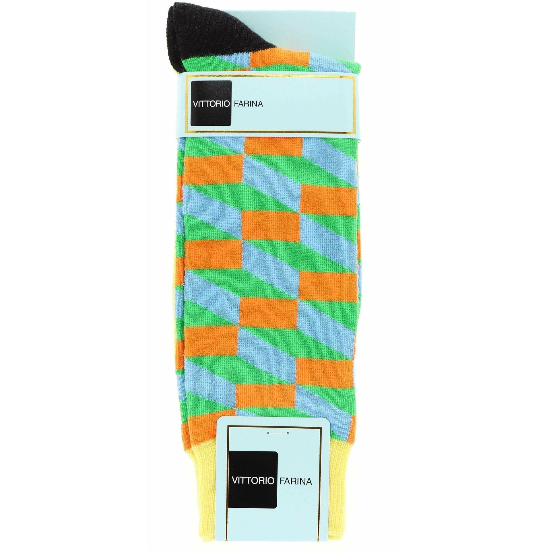 Checker Design Dress Socks by Vittorio Farina (sab - 214 - 6) for Independent Retail Stores by Dubal Brothers