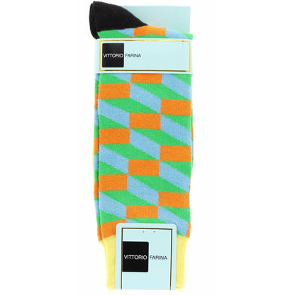 Checker Design Dress Socks by Vittorio Farina (sab - 214 - 6) for Independent Retail Stores by Dubal Brothers