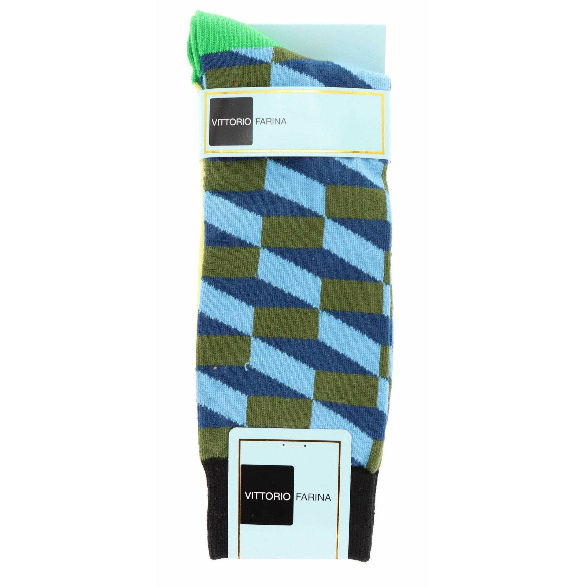 Checker Design Dress Socks by Vittorio Farina (sab - 215 - 6) for Independent Retail Stores by Dubal Brothers