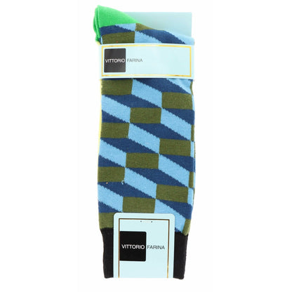 Checker Design Dress Socks by Vittorio Farina (sab - 215 - 6) for Independent Retail Stores by Dubal Brothers