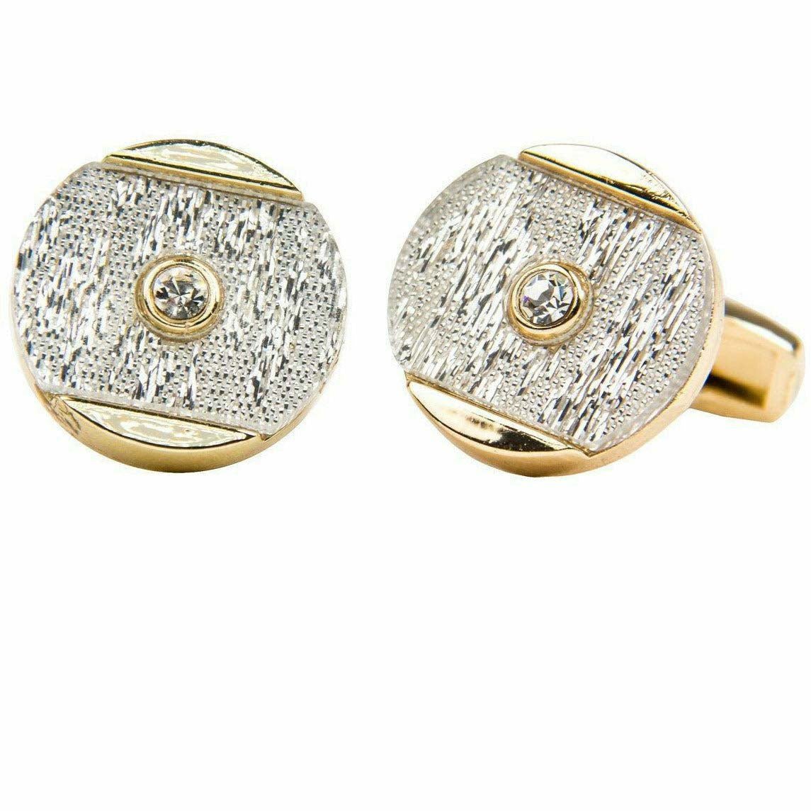 Vittorio Vico Gold & Silver Oversized Cufflinks (CL2000 Series Ver. 02) - cl-2068 - Classy Cufflinks