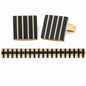 Plain Cufflinks & Tie Bar Set with Gold Setting in a Box by Vittorio Vico