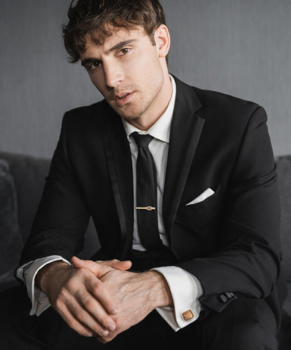 Colorstone Cufflinks & Tie Bar Set in a Box by Vittorio Vico (cs - 053 - g) for Independent Retail Stores by Dubal Brothers