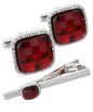 Colorstone Cufflinks & Tie Bar Set in a Box by Vittorio Vico (cs - 055 - s) for Independent Retail Stores by Dubal Brothers