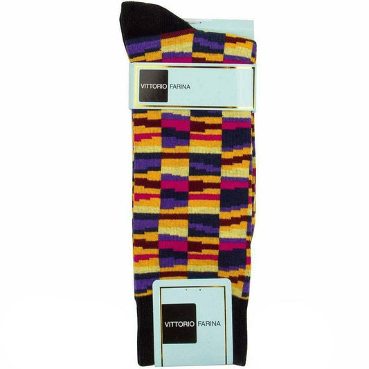 Crazy Stripe Design Dress Socks by Vittorio Farina (sab - 034 - 6) for Independent Retail Stores by Dubal Brothers