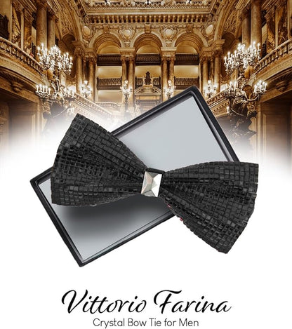 Crystal Bow Tie in a Box by Vittorio Farina (brs - 03) for Independent Retail Stores by Dubal Brothers