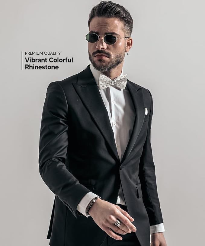 Crystal Bow Tie in a Box by Vittorio Farina (brs - 04) for Independent Retail Stores by Dubal Brothers