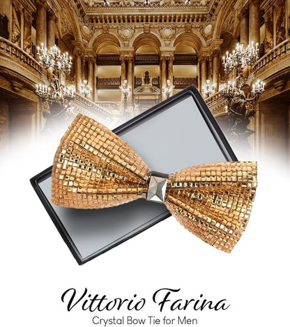 Crystal Bow Tie in a Box by Vittorio Farina (brs - 05) for Independent Retail Stores by Dubal Brothers