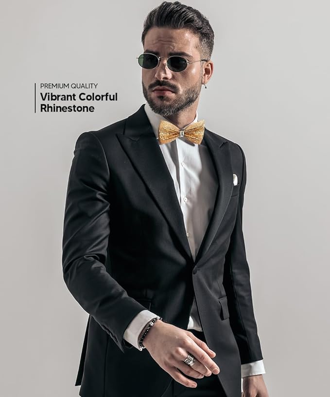 Crystal Bow Tie in a Box by Vittorio Farina (brs - 05) for Independent Retail Stores by Dubal Brothers