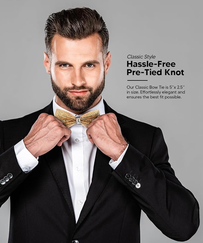 Crystal Bow Tie in a Box by Vittorio Farina (brs - 05) for Independent Retail Stores by Dubal Brothers