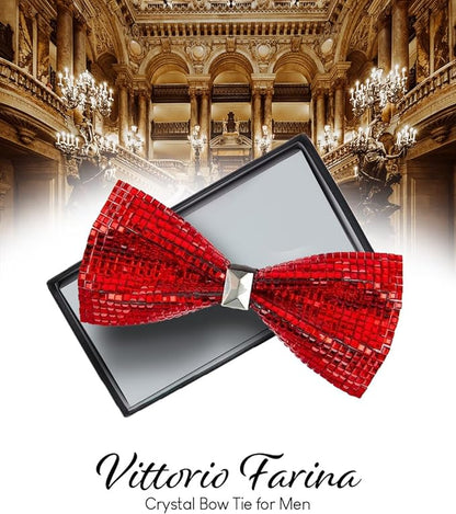 Crystal Bow Tie in a Box by Vittorio Farina (brs - 06) for Independent Retail Stores by Dubal Brothers