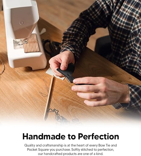 Edwardian Solid Bow Tie & Pocket Square in a Box by Vittorio Farina (td - 001) for Independent Retail Stores by Dubal Brothers