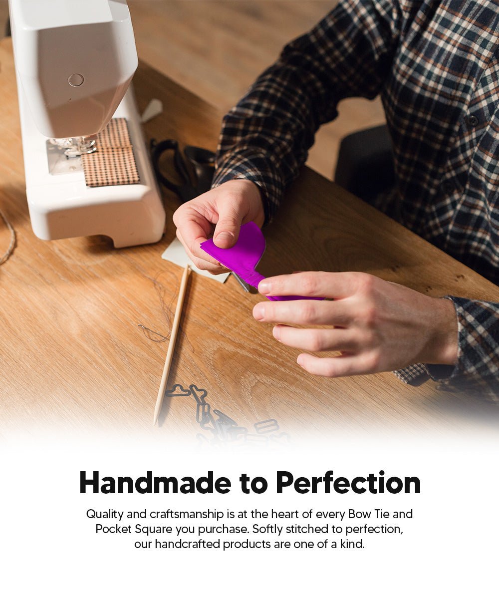 Edwardian Solid Bow Tie & Pocket Square in a Box by Vittorio Farina (td - 007) for Independent Retail Stores by Dubal Brothers