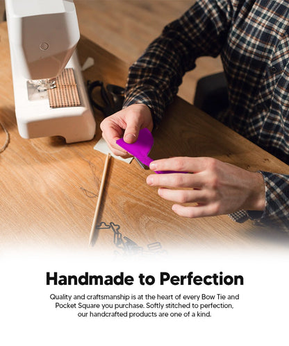 Edwardian Solid Bow Tie & Pocket Square in a Box by Vittorio Farina (td - 007) for Independent Retail Stores by Dubal Brothers