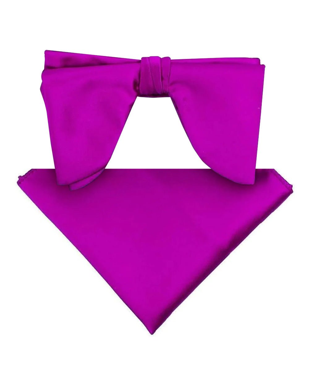 Edwardian Solid Bow Tie & Pocket Square in a Box by Vittorio Farina (td - 007) for Independent Retail Stores by Dubal Brothers