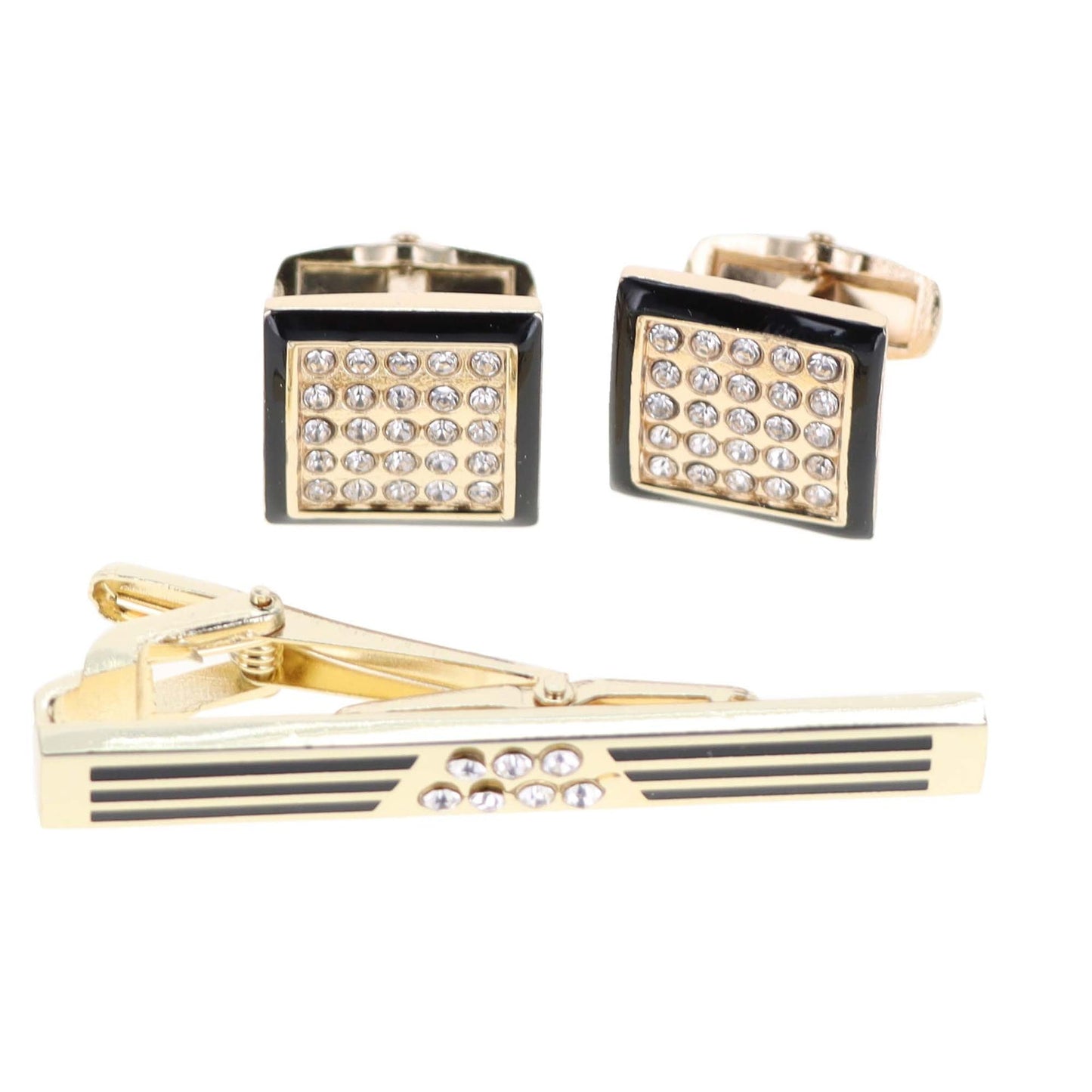 Enamel Cufflinks & Tie Bar Set in a Box by Vittorio Vico (ce - 001) for Independent Retail Stores by Dubal Brothers