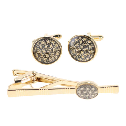 Enamel Cufflinks & Tie Bar Set in a Box by Vittorio Vico (ce - 005) for Independent Retail Stores by Dubal Brothers