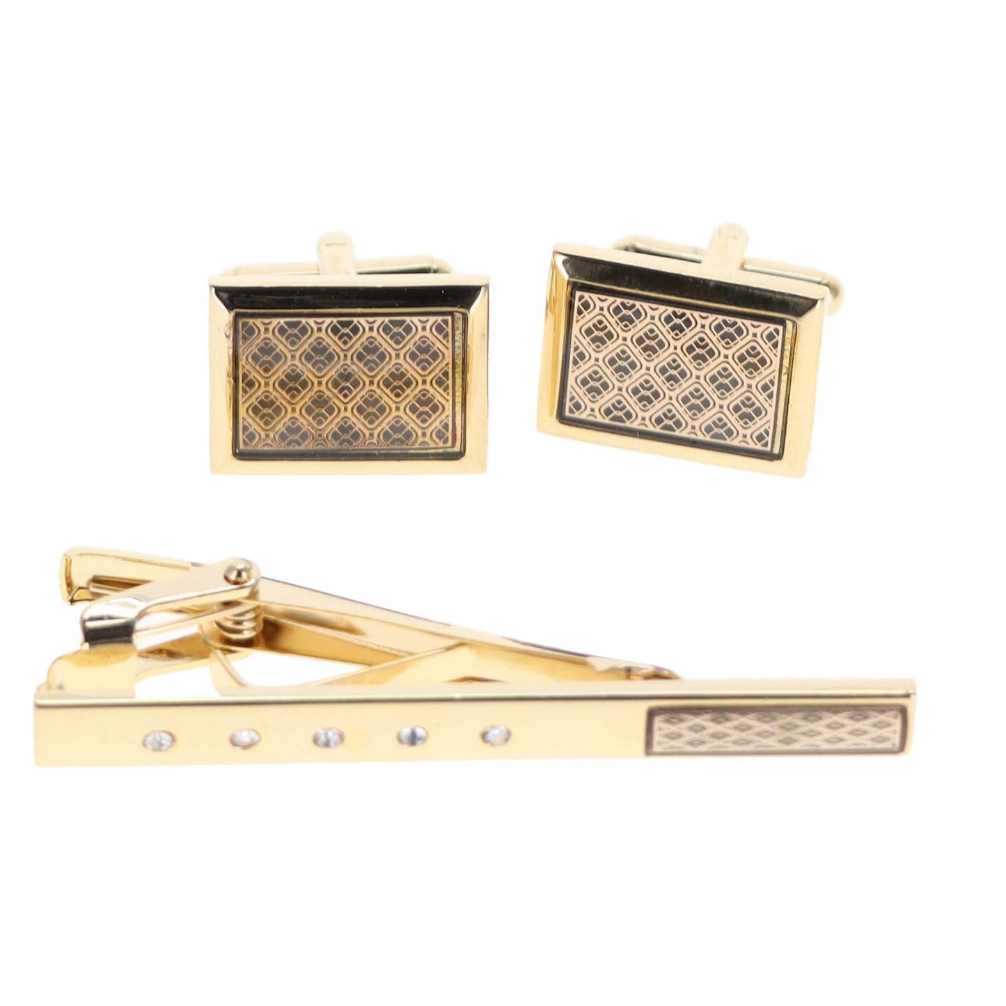 Enamel Cufflinks & Tie Bar Set in a Box by Vittorio Vico (ce - 007) for Independent Retail Stores by Dubal Brothers