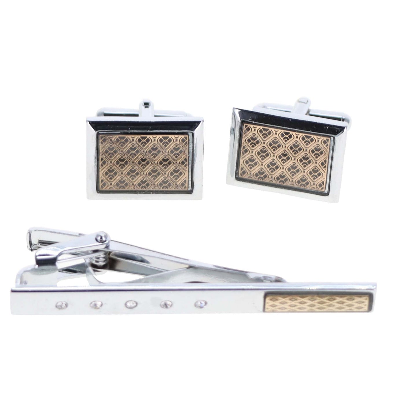 Enamel Cufflinks & Tie Bar Set in a Box by Vittorio Vico (ce - 008) for Independent Retail Stores by Dubal Brothers