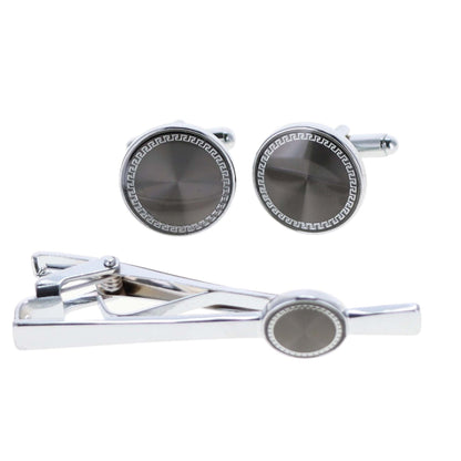 Enamel Cufflinks & Tie Bar Set in a Box by Vittorio Vico (ce - 014) for Independent Retail Stores by Dubal Brothers