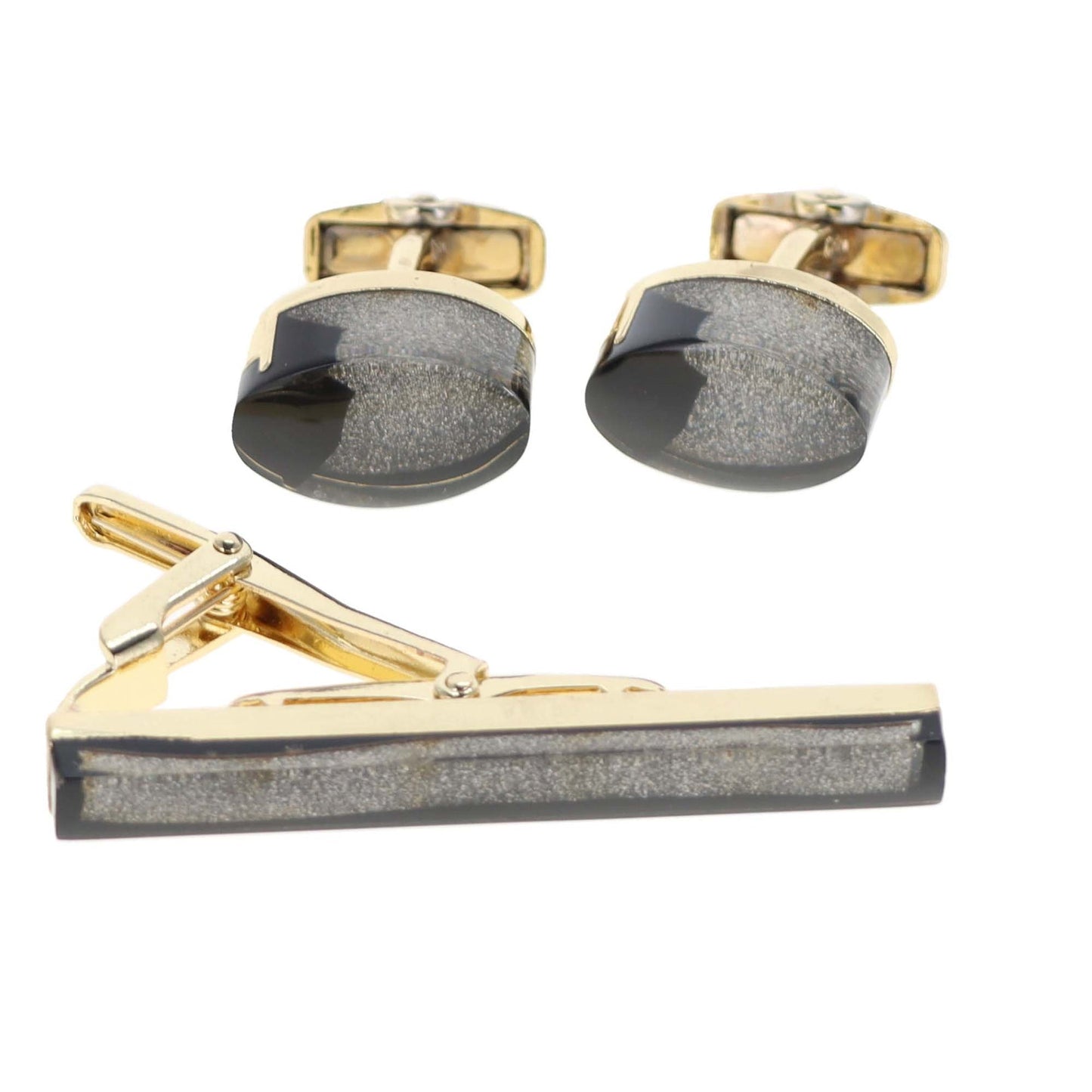 Enamel Cufflinks & Tie Bar Set in a Box by Vittorio Vico (ce - 015) for Independent Retail Stores by Dubal Brothers